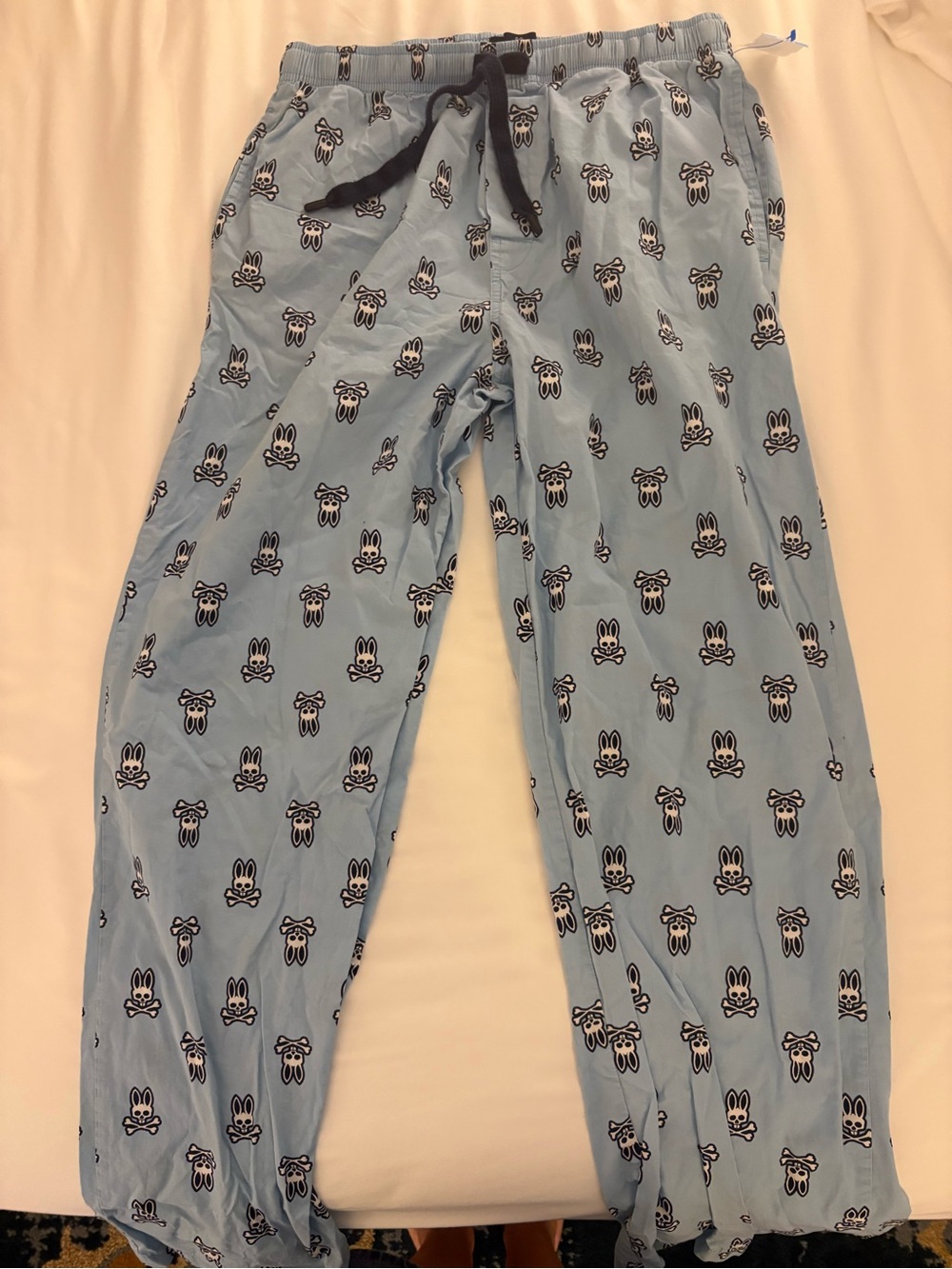 Psycho Bunny Light Blue Bunny-Print Jogger Pants